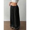 Coolmee Women's Wide Leg Palazzo Pants Casual Loose Lounge Pants Beach Trousers with Pockets - 3 of 4