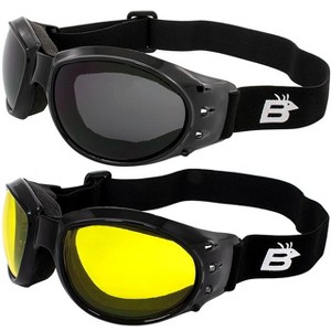 2 Pairs of Global Vision Eyewear Bald Eagle Safety Motorcycle Goggles - 1 of 4