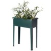 Gardenised Green Freestanding Raised Garden Bed Rectangular Flower Planter - 2 of 4