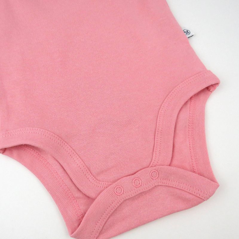 Honest Baby Girls' 5pk Short Sleeve Bodysuit - Pink, 2 of 4