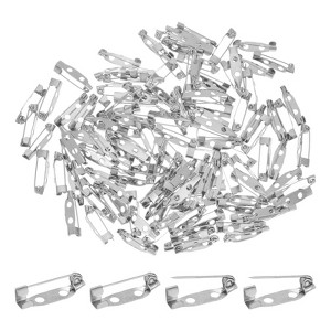 Unique Bargains Durable Multipurpose Iron Badge Brooch Pin Backs Safety Clasp 120 Pcs - 1 of 4