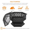 Yaheetech 24in Outdoor Hex Fire Pits Firepit Bowl with Spark Screen & Poker for Patio Backyard - 4 of 4