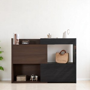 32.5''-58.8'' Extendable & Rotating Shoe Cabinet with Drawer & Flip Doors, 90° Corner Cabinet, Multifuctional Storage Combination Cabinet for Hallway - 1 of 4