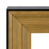TopComfy End Tables Modern Contrast Console Table Entrance Table with Layered Wood Frame and Black Top for Living Room, Gray, 49.41"*24.69"*23.43" - 3 of 4