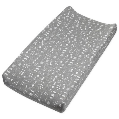 Honest Baby Organic Cotton Changing Pad Cover - Pattern Play Heather