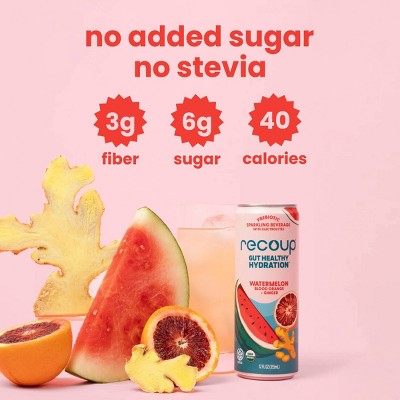 Recoup Watermelon Blood Orange Ginger Sparkling Hydration - 12 fl oz