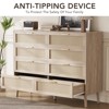 8 Drawer Dresser, 47 Inch Large Farmhouse Chest of Drawers - 2 of 4
