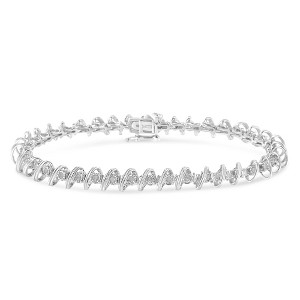 Haus of Brilliance Silver 1/2 Cttw Diamond Miracle-Set Tennis Bracelet - 1 of 4