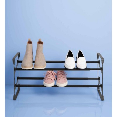 2 Tier Expandable Shoe Rack Gunmetal - Room Essentials&#8482;