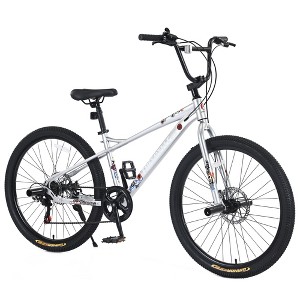 RISOKEYS Freestyle BMX Bikes,26 inch Kids Mountain Bike,Single Speed Bicycles,7 Speed Outdoor Cycling Bike Road Bicycle Mountain Bike, - 1 of 4