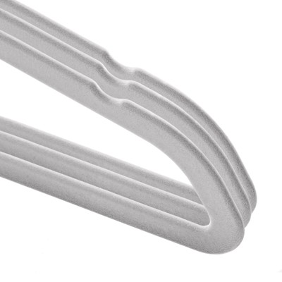 Gray Velvet Non-Slip Kids Clothing Hangers, 14"