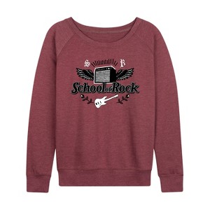 Women's - School of Rock - Original Logo Lightweight French Terry Wide Neck Long Sleeve Shirt - 1 of 4