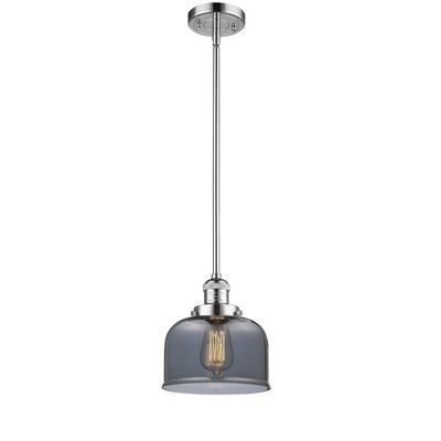 Bell - 1 Light Stem Hung Mini Pendant In Industrial Style-10 Inches Tall and 8 Inches Wide