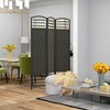 HOMCOM Room Divider, Folding Privacy Screen, 5.6' Room Separator, Wave Fiber Freestanding Partition Wall Divider - 3 of 4