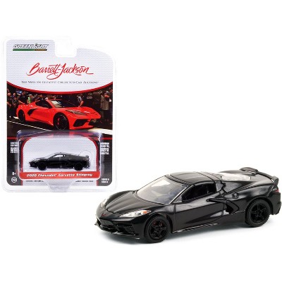 2020 Chevrolet Corvette C8 Stingray Black VIN #001 Barrett Jackson "Scottsdale Edition" 1/64 Diecast Model Car by Greenlight