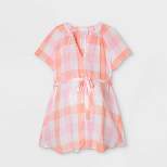 Short Sleeve Button-Down with Tie Waist Woven Popover Maternity Top - Isabel Maternity by Ingrid & Isabel™