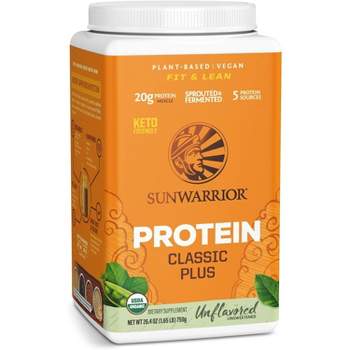 Classic Plus Protein Powder, Plant-Based Protein, Unflavored, Sunwarrior, 750gm (30 Servings)