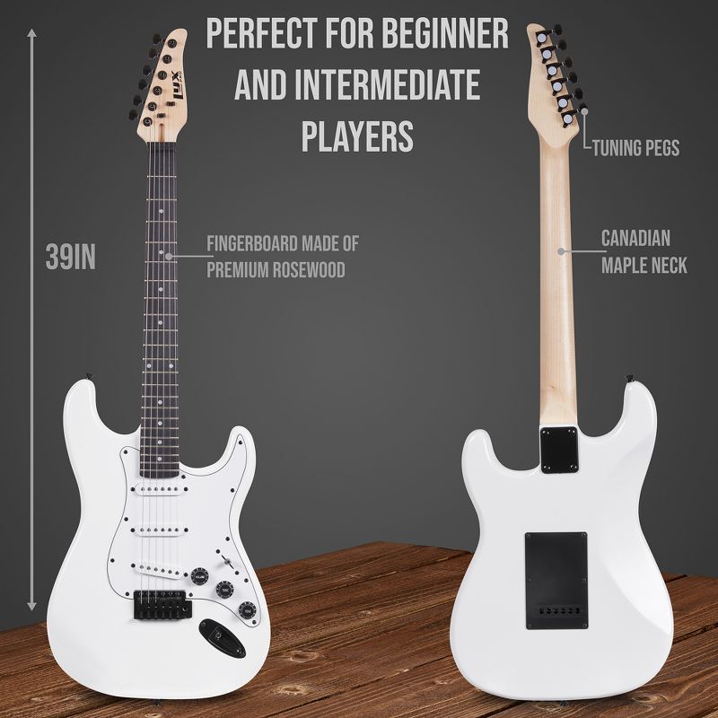 LyxPro 39" Stratocaster Electric Guitar Beginner Kit, 3 of 8