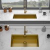 Single Bowl Undermount Workstation Gold Kitchen Sink - 33in x 19in x 10in Inch 16 Gauge Stainless Steel Deep Sink - 4 of 4