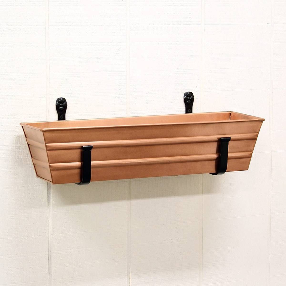 Small Galvanized Metal Rectangular Planter Box - ACHLA Designs - thumbnail 5