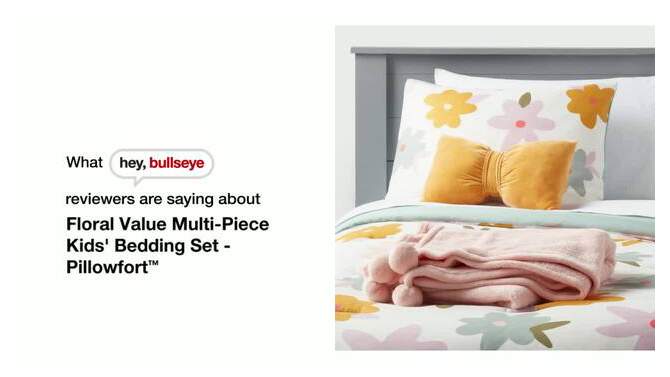 Floral Value Multi-Piece Kids' Bedding Set - Pillowfort™, 2 of 11, play video