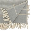 Saro Lifestyle Chunky Fringe Table Runner with Stripe Design, 16"x72", Blue - 2 of 3
