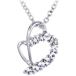 Anna-Kaci Crystal Silver Element Classic Fashion Pendant Necklace - 1 of 4