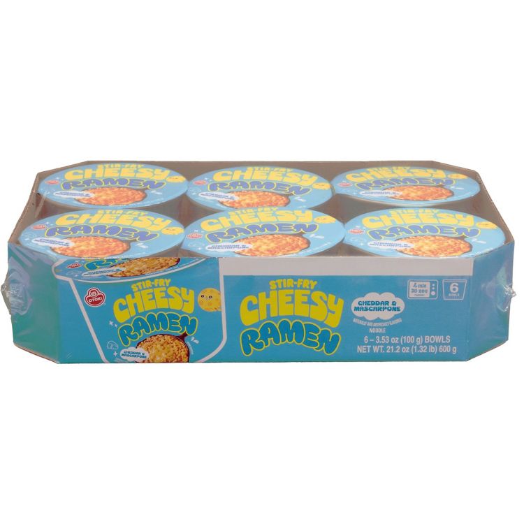 OTOKI Cheesy Stir-Fry Ramen (Bowl), Cheddar & Mascarpone Flavor | Creamy & Savory Stir-Fry Korean Instant Noodles (Bowl, Pack of 6), 2 of 8