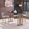26" Velvet Upholstered Counter Height Bar Stools Set of 2 with Back and Gold Brushed Frame for Kitchen, Counter, or Pub - 2 of 4