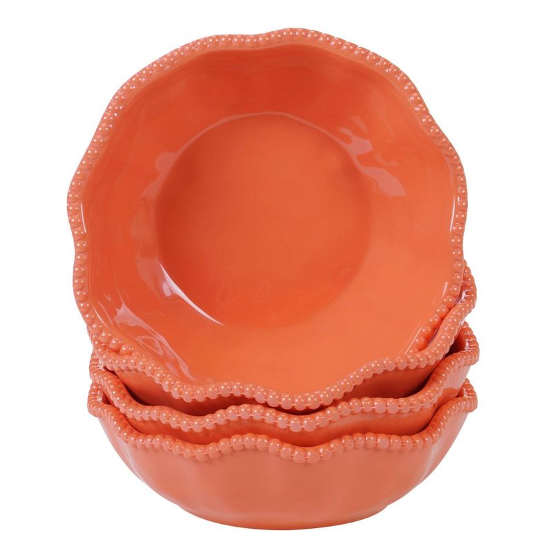 22oz 4pk Melamine Perlette All Purpose Dining Bowls Coral - Certified International, 1 of 3