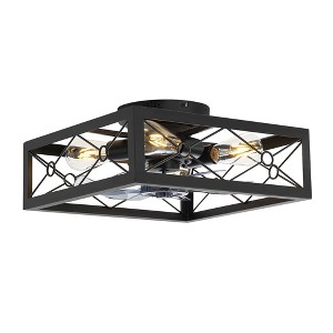 Airsurfer 16-Inch Black Hugger Ceiling Fans with Remote - 1 of 4