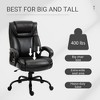 Vinsetto Big and Tall Executive Office Chair 400lbs Computer Desk Chair with High Back PU Leather Ergonomic Upholstery Adjustable Height and Swivel Wheels - image 3 of 4