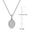 EVERLY JEWELRY | Sterling Silver 1 CT TGW Oval and Round-Cut Lab-Grown Diamond Halo Pendant with Chain, 17-inch - 3 of 4