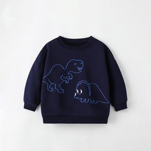 MyKids-USA Boys Cartoon Pattern Printing Crew Neck Casual Pullover - 1 of 4