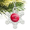 Wesleyan University Cardinals Logo Metal Snowflake Christmas Tree Holiday Ornament - image 2 of 3