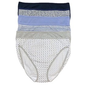 Felina Cotton Stretch Hi Cut Panty (6-Pack) Full Coverage Underwear for Women - Sexy Lingerie Panties for Women, Style: C1818 - 1 of 4