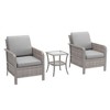 Sonkuki 3 Pieces Outdoor Patio Furniture Sets, Rattan Chair with Table Wicker Set for Backyard Porch, Garden, Poolside, Balcony - 2 of 4