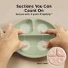 3-Pack Prep Suction Plates with Lids, 100% Silicone Baby Plates with Lid, BPA-Free Kids Divided Toddler Plates - 3 of 4