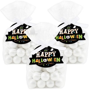 Big Dot of Happiness Jack-O'-Lantern Halloween - Kids Halloween Party Clear Goodie Favor Bags - Treat Bags With Tags - Set of 12 - 1 of 4