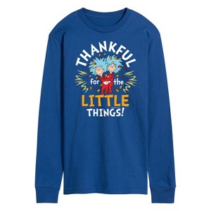 Men's - Dr. Seuss - Thanksgiving Is A Family Thing Long Sleeve Graphic T-Shirt - 1 of 4