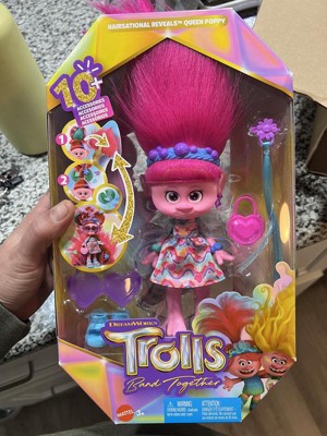 DreamWorks Trolls Band Together Queen Poppy Hairsational Reveals™ Fashion  Doll and 10+ Accessories