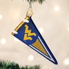 Old World Christmas Blown Glass Ornament for Christmas Tree, West Virginia Pennant - 2 of 4