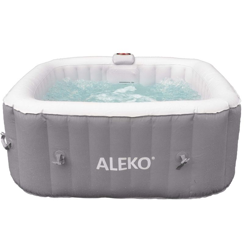 ALEKO Outdoor Portable Inflatable Hot Tub Spa 130 Jets with Cover, 1 of 13