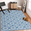 Washable Runner or Area Rug, Modern Floral Design, Low Pile, Non-Slip Rubber Back, Foldable for Hallway, Kitchen, Laundry - 2 of 4