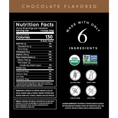 Truvani Plant-Based Chocolate Protein Powder, 25.65 Oz
