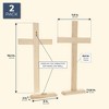 Juvale 2 Pack Unfinished Easter Wood Home Decor Standing Table Cross For Wooden Craft - 4 of 4