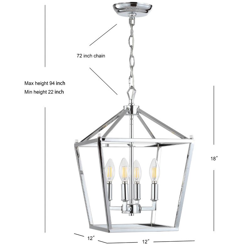 16" Metal Pagoda Lantern Pendant (Includes LED Light Bulb) - JONATHAN Y, 5 of 12