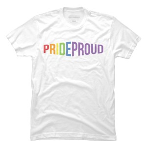 Adult Design By Humans Pride Proud Rainbow By RandomDudeArt T-Shirt - 1 of 2