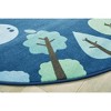 Carpets for Kids KIDSoft Tranquil Trees Decorative Classroom Rug, Blue, 6' Round - 2 of 4