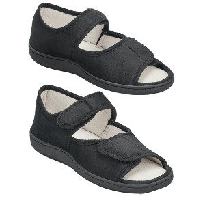 Collections Etc Adjustable Memory Foam Sandals - 1 of 4